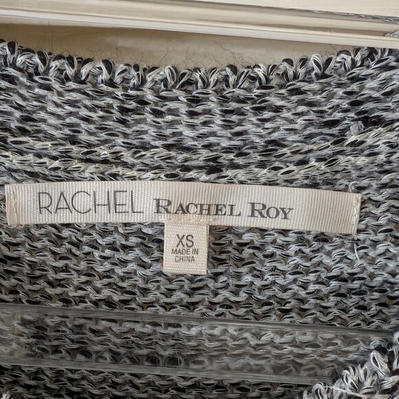 RACHEL Rachel Roy short sleeve cropped cotton blend knit sweater grey size XS - Picture 7 of 9